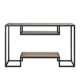 Idella Rustic Oak & Black Finish Console Table Model LV00887 By ACME Furniture